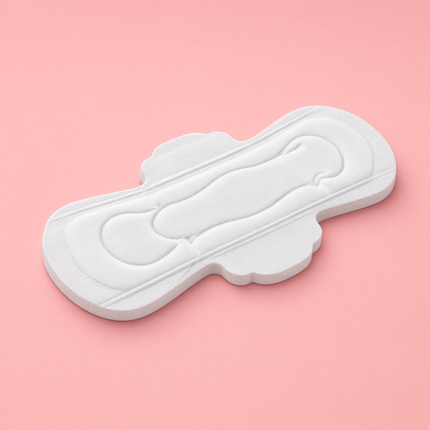 $PAD memecoin logo — a soft white pad on a pink background